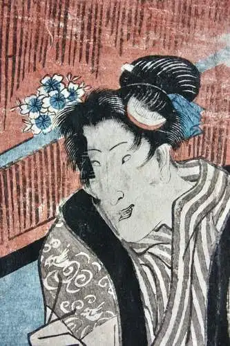 Utagawa Kunisada, Toyokuni III (1786-1864) Ukiyo-e, Ôban, Actor Segawa Kikunojo