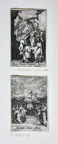 Jacques Callot (1592-1635) Radierung Assumptio Beatae Mariae Himmelfahrt Mariens