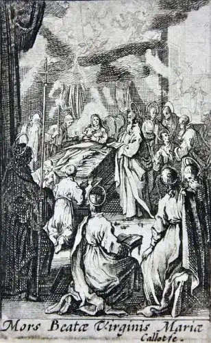 Jacques Callot (1592-1635) Radierung Assumptio Beatae Mariae Himmelfahrt Mariens