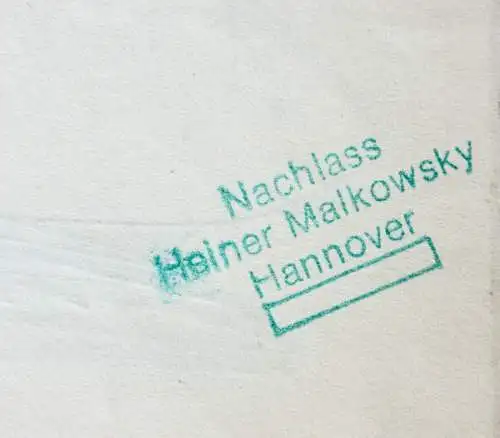 Heiner Malkowsky (1920-1988) Zeichnung, Nachlass-Stempel, Porträtstudie, Gesicht