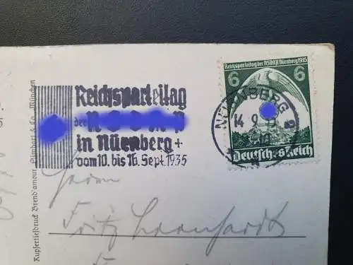 [Feldpostkarte] Reichsparteitag der NSDAP Nürnberg 1935 mit SoSt. 