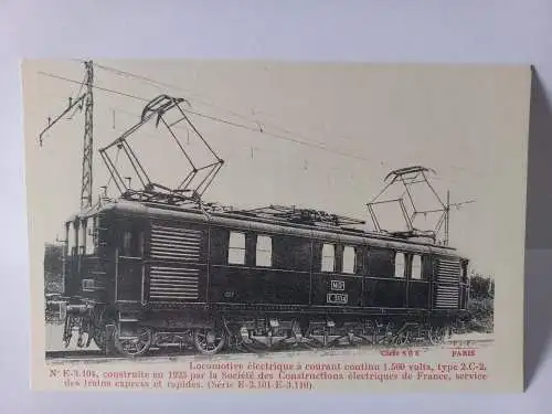 Postcard Locomotive électrique type 2.C-2, No. E-3.104