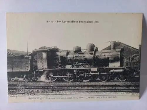 Postcard A-14 Les  Locomotives Francaises /Est/ Machine N° 3541