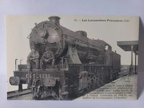 Postcard 10 Les  Locomotives Francaises /Est/ Machine N° 5232