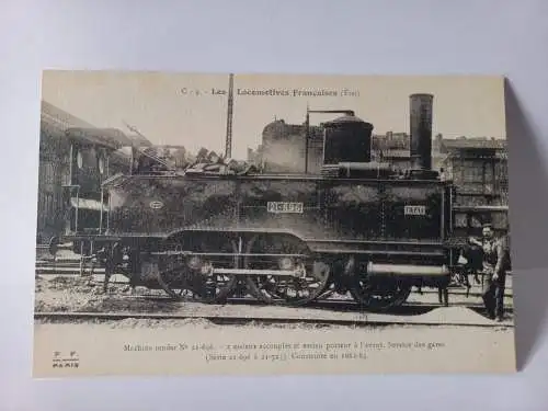 Postcard C-9 Les Locomotives Francaises /État/ Machine Tender  N° 121-696