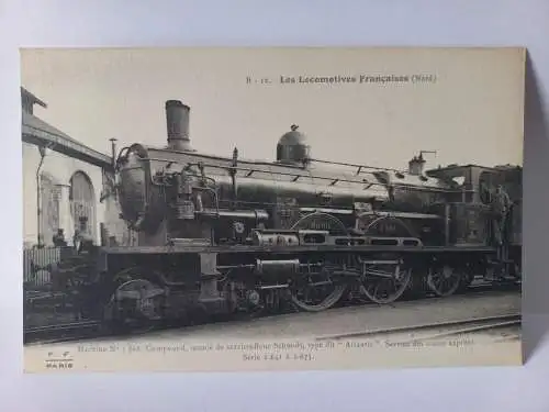 Postcard B-12Les Locomotives Francaises /Nord/ Machine  N°2.666 Compound Atlant