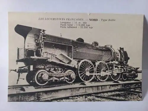 Postcard Les Locomotives Francaises (Nord)  Type Baltic