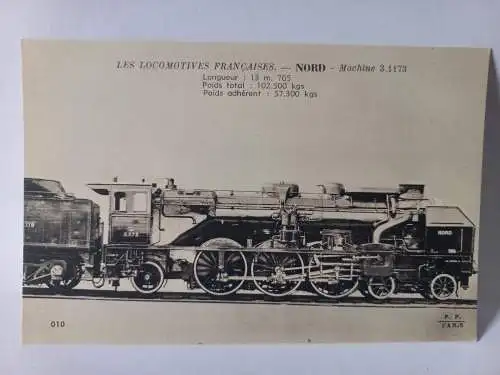 Postcard Les Locomotives Francaises (Nord)  Machine 3.1173