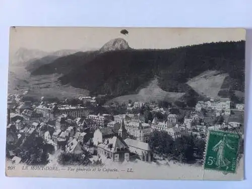 AK Postcard CPA Le Mont Dore , Vue générale et le Capucin 1916