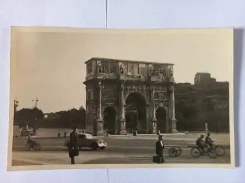 Vintage Foto Arch of Constantine Piazza del Colosseo, Oldtimer Rom Italy 1940