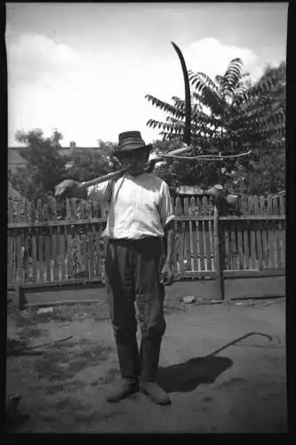 Orig Negativ Foto bäuerliche Landwirtschaft und Lebensweise c1950