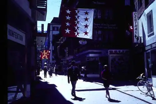 Vintage Dia Film Slide 35mm Zermatt  Street Scene '60 B4/L2