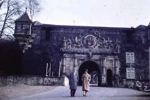 Vintage Dia Film Slide 35mmTor Schloss Hohentübingen  Deutschland 1961  B4/L43