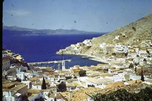 Vintage Dia Film Slide 35mm Blick Hydra  Griechenland 1961  B4/L52