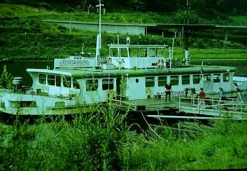 Orig 35mm DIA Slide Schiff  Bad Schandau I. '70s B12/9