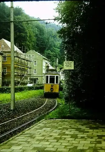 Orig 35mm DIA Slide Kirnitzschtalbahn Bad Schandau  '70s B12/11