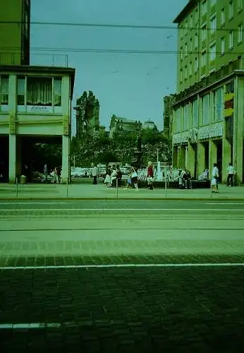 Orig 35mm DIA Slide Dresden Wilsdruffer Strasse  '70s B12/1