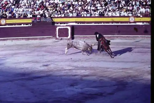 Vintage Dia Film Slide 35mm 4 Stk. Stierkampf in Spanien c1964 B4/L67-70