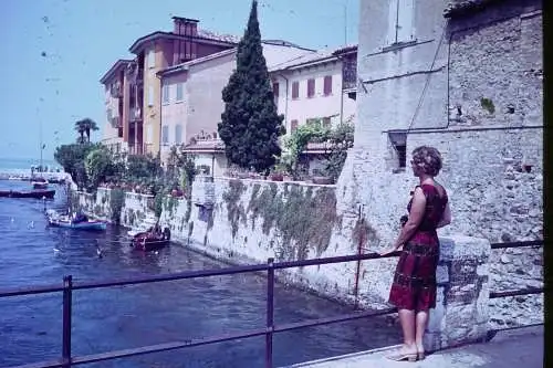 Vintage Dia Film Slide 35mm 2 Stk.  Sirmione, Lake Garda,  Italy  '60s B4/L71-72