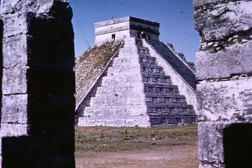 Vintage Dia Film Slide 35mm Chichen Itza Mexico '60s B4/L73