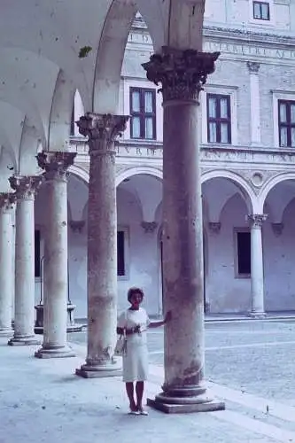 Vintage Dia Film Slide 35mm 2 Stk.  Ducal Palace of Urbino  Italy  '60s B4/L78