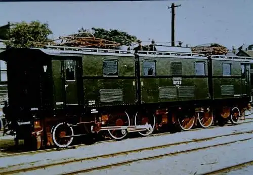 Orig 35mm DIA Slide VErkehrsmuseum Dresden Ellok  '70s B12/27