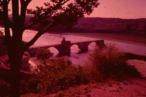 Vintage Dia Film Slide 35mm Avignon Bridge  France  '60s B4/L83