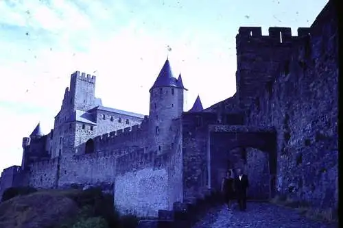 Vintage Dia Film Slide 35mm Cité de Carcassone  France  '60s B4/L87