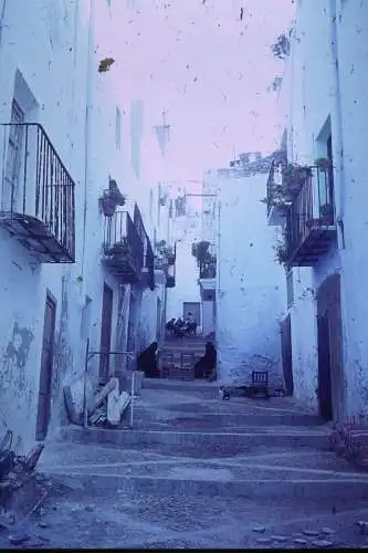 Vintage Dia Film Slide 35mm Street Scene small village in Spain c1964 B4/L88