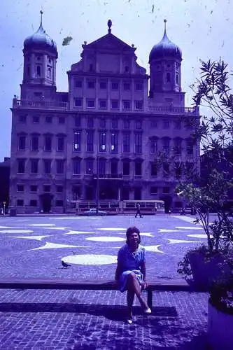 Vintage Dia Film Slide 35mm Augsburg Town Hall Deutschland c1966 B4/L94