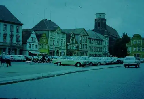 Orig 35mm DIA Slide DDR Cottbus  Strassenszene  '70s B12/31