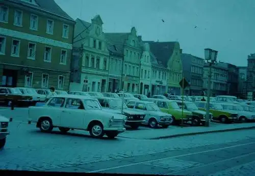 Orig 35mm DIA Slide DDR Cottbus  Strassenszene  '70s B12/32