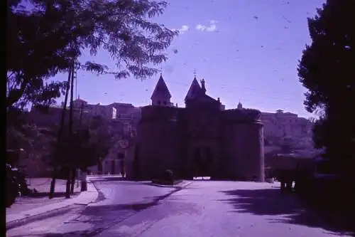 Vintage Dia Film Slide 35mm Puerta de Bisagra Toledo Spain c1965 B4/L100