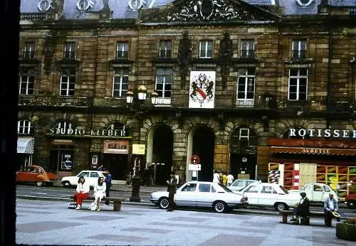 Orig 35mm DIA Slide  Strassbourg Strassenszene  1981 B12/40