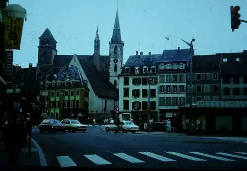 Orig 35mm DIA Slide  Strassbourg Strassenszene  1981 B12/46