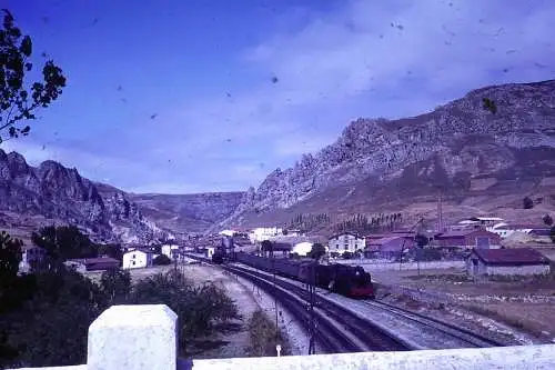 Vintage Dia Film Slide 35mm Unterwegs mit der Bahn  '60ern B5/L9