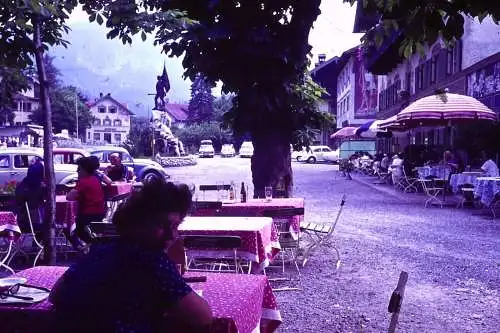 Vintage Dia Film Slide 35mm Kochel am See Dorfstrasse Deutschland 1962 B5/L18