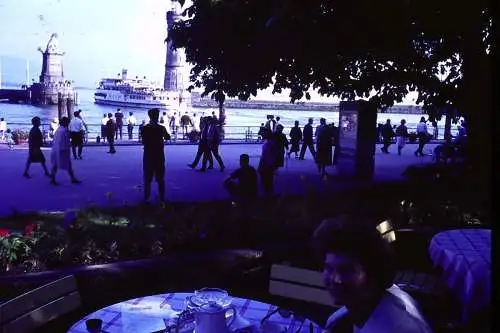 Vintage Dia Film Slide 35mm Hafen Lindau - Bodensee Deutschland 1964 B5/L20