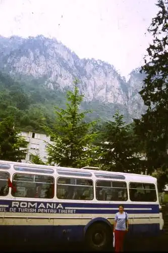 Vintage Dia Film Slide 35mm Škoda 706 RTO Bus in Rumänien  '70s  B5/L30