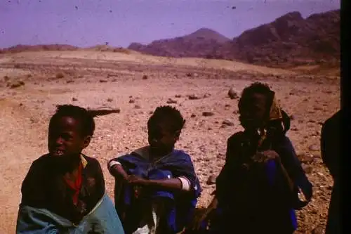 Vintage Dia Slide 35mm Algeria  People  in Hoggar Mountains  70s