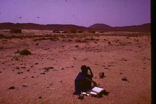 Vintage Dia Slide 35mm Algeria young muslim boy  in Hoggar Mountains  70s