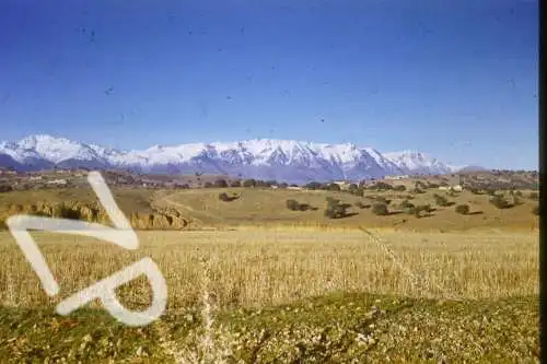 Vintage Dia Slide 35mm Algeria View to the Snowy Mountains 60/70s