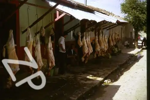 Vintage Dia Slide 35mm Algeria Street Butchery  60/70s