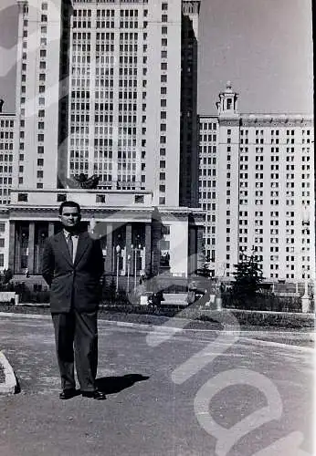 Vintage Negativ Foto Moscow State University Mikhail Vasilyevich Lomonosov B10/1