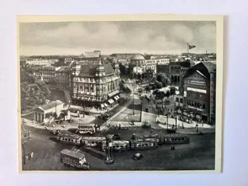 Vintage Foto Berlin Potsdamer Platz mit Strassenbahnen