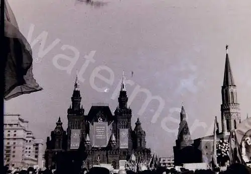 Vintage Negativ Foto BW Red Square Moscow 1950s  B10/14