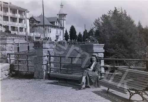 Vintage BW Negativ Foto Hotel Kempinski High Tatras Slovakia 1950s  B10/32