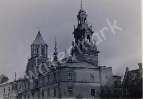 Vintage Negativ Foto BW  Wawel Cathedral  Poland 1950s  B10/40