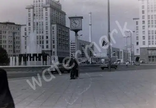 Vintage BW Negativ Foto Karl-Marx-Allee Berlin 1950/60s  B10/49