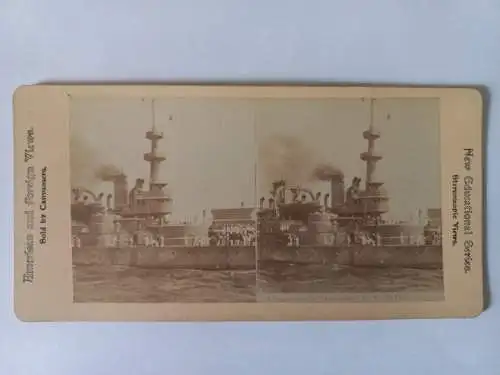 Stereoscopic View New Educational Series Alongside the "Indiana" U.S. Navy